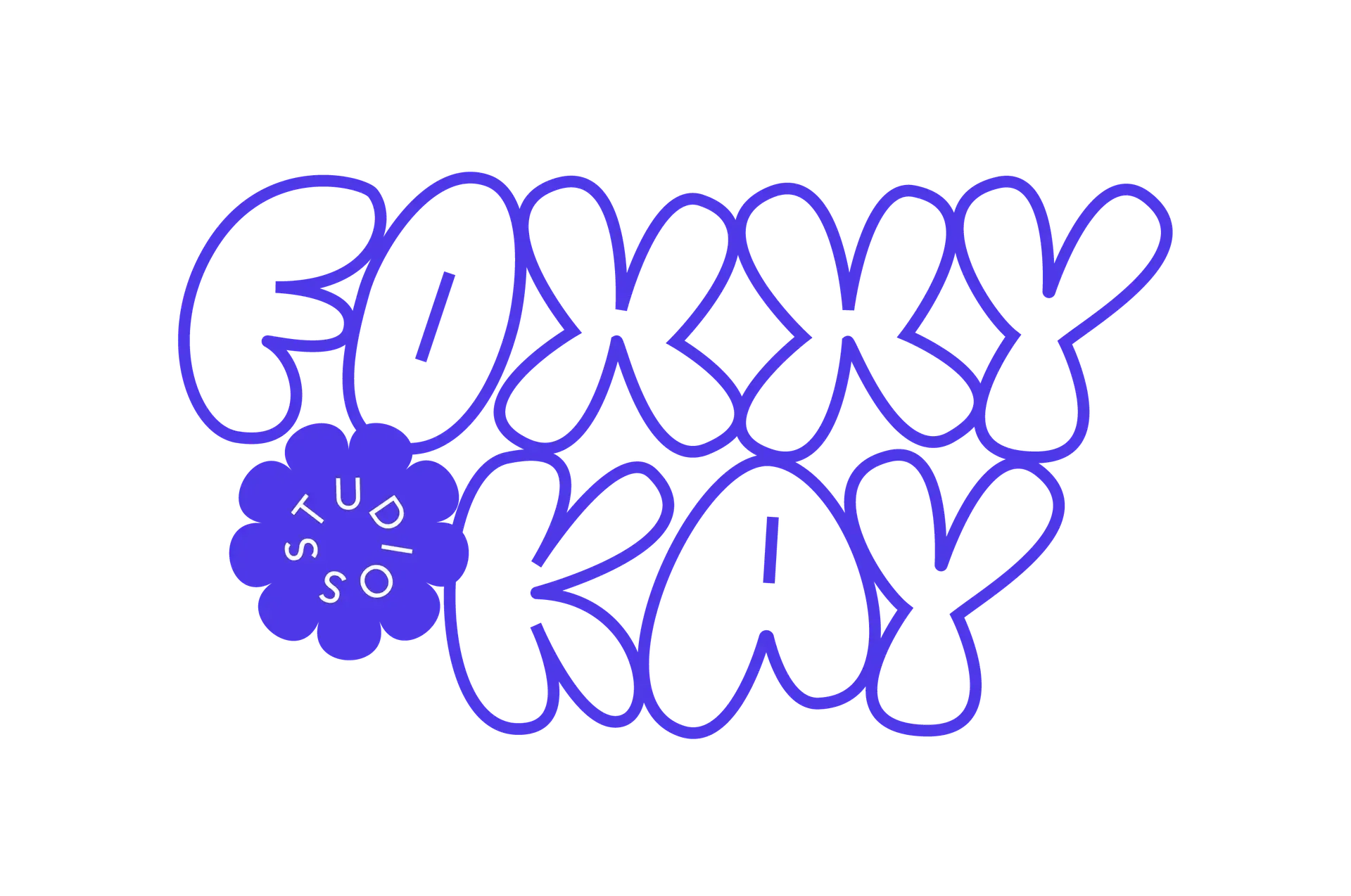 Foxxy Kay Studios primary logo blue