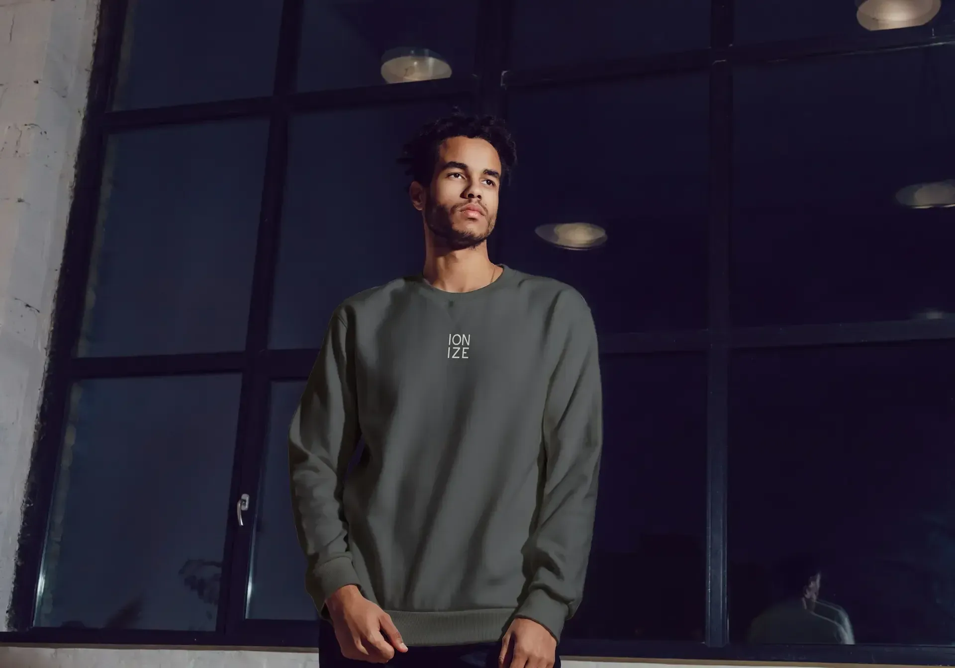 Ionize Studios crewneck mockup