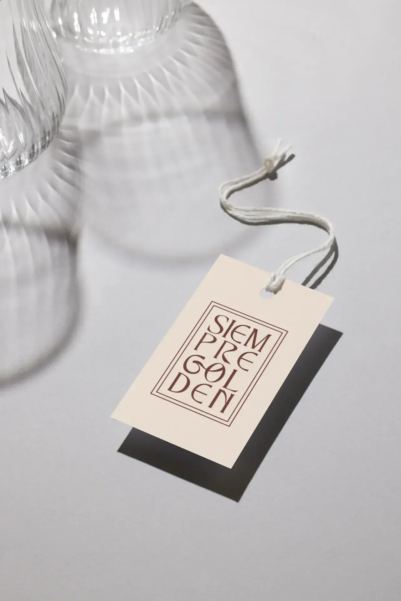 Siempre Golden tag mockup