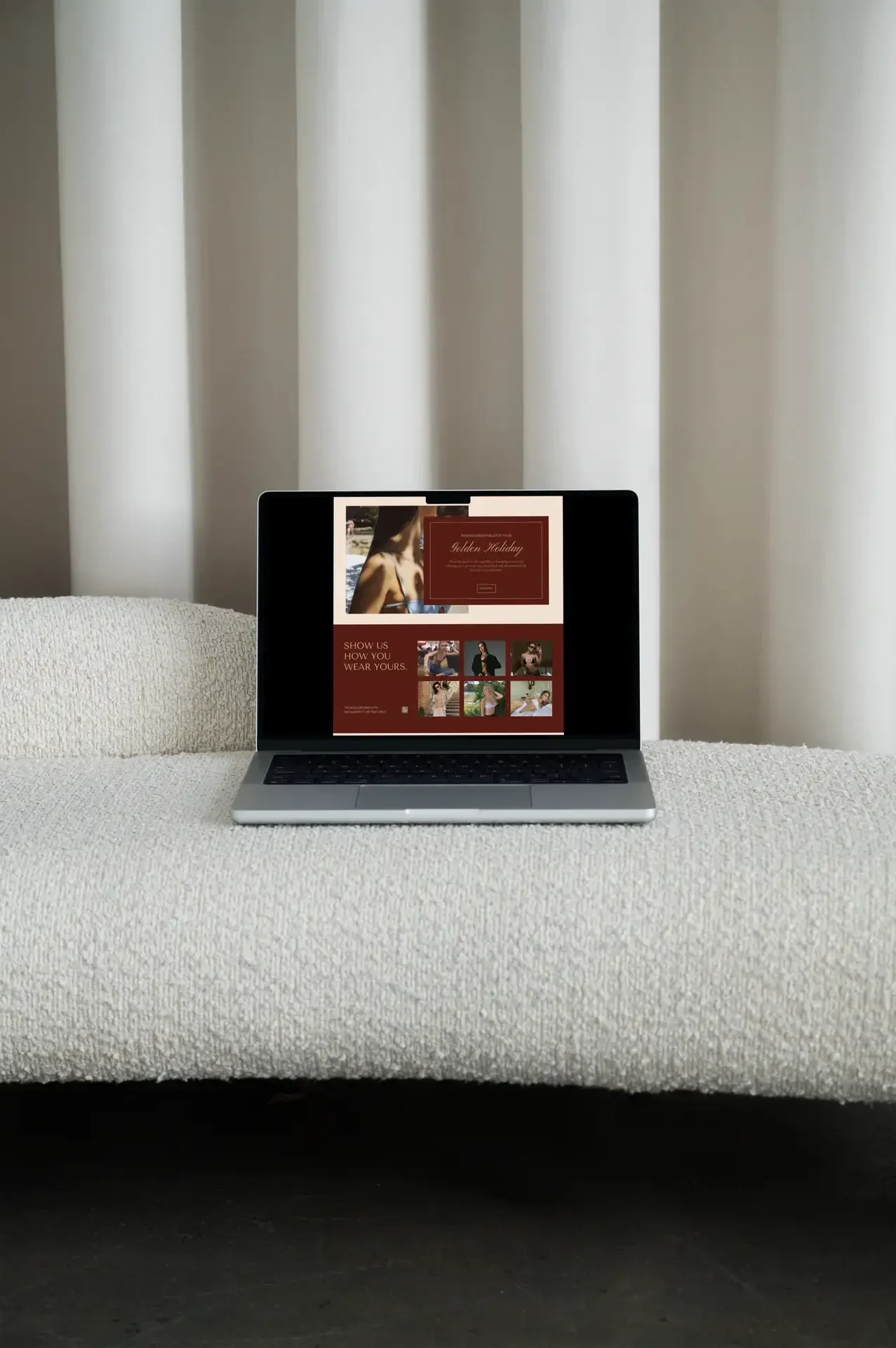 Siempre Golden website mockup