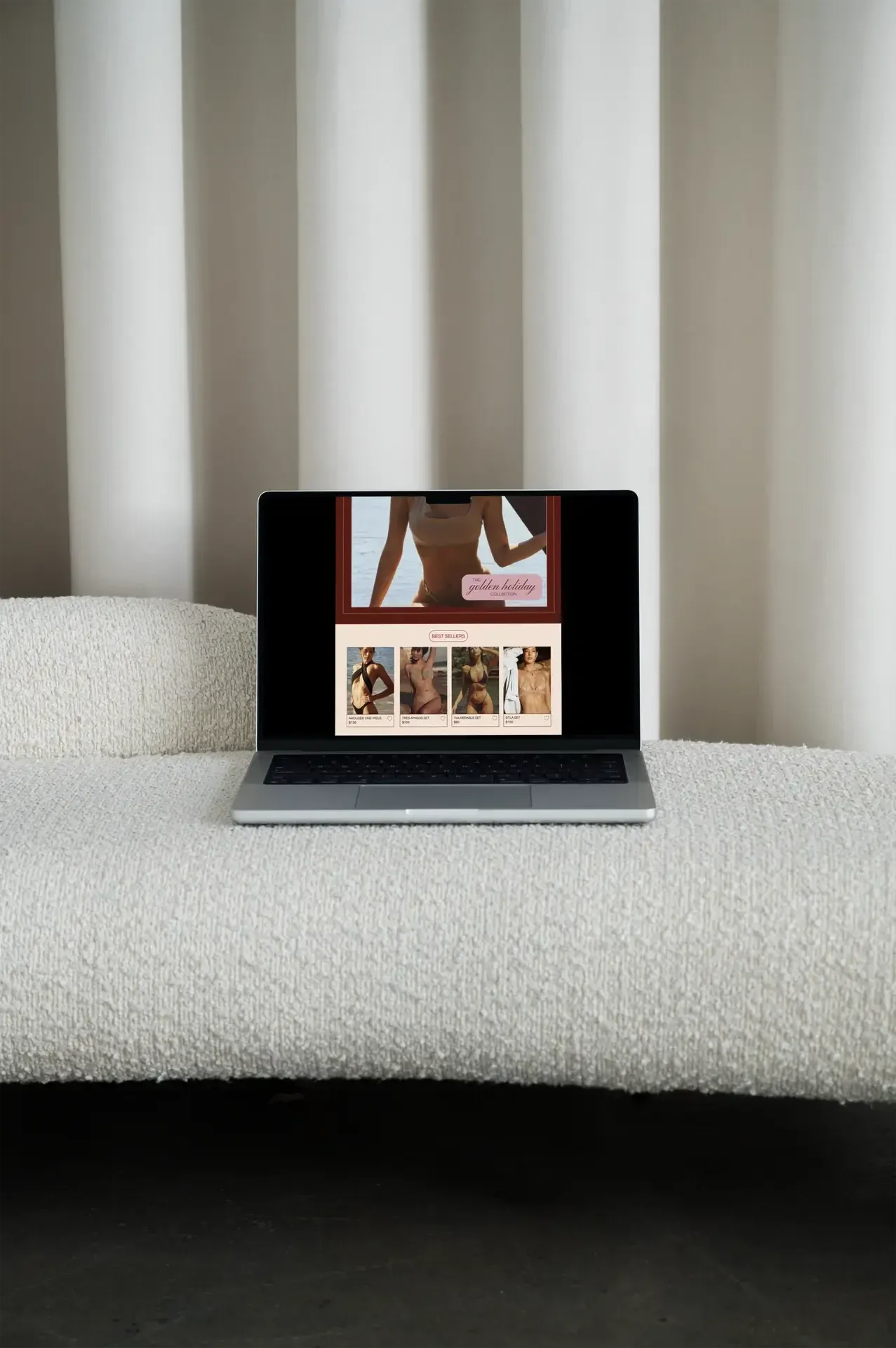 Siempre Golden website mockup alternate