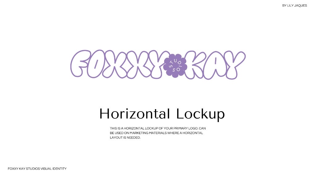 Foxxy Kay Studios horizontal logo lockup